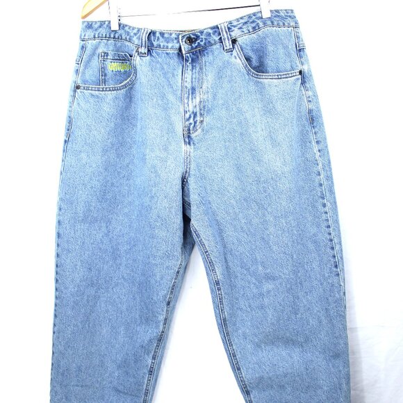 Empyre Ultra Loose Fit Colby Light Wash Skate Baggy Jeans Sz 34 Y2K Vintage SK8R - Picture 1 of 11